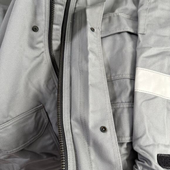 Crude FR Flame Resistant RPS New Men's Gray Insulated Work Jacket Size Large - Picture 16 of 16